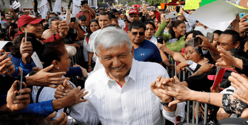 AMLO's support continues to grow as the July 1 elections near.  Photo: Reuters