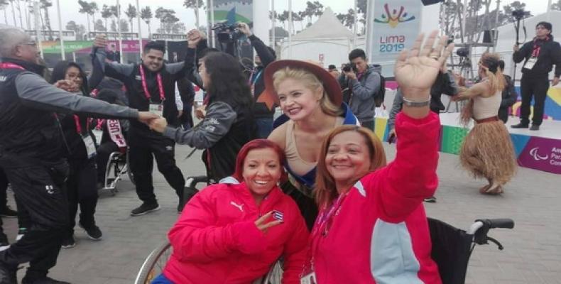 Delegación cubana presente en los Juegos Parapanamericanos de Lima 2019. Foto: Jit
