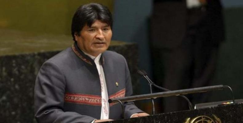 Evo Morales en anterior reunión en la ONU