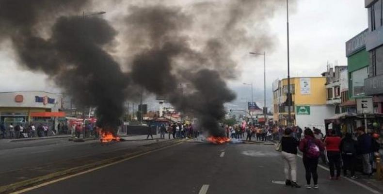 Ecuador's public transport and interprovincial buses join strike.  (Photo: El Universo)