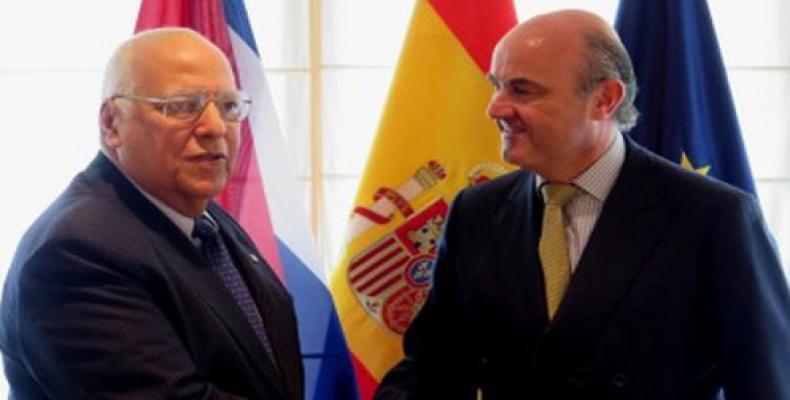 Ricardo Cabrisas y Luis de Guindos en anterior encuentro