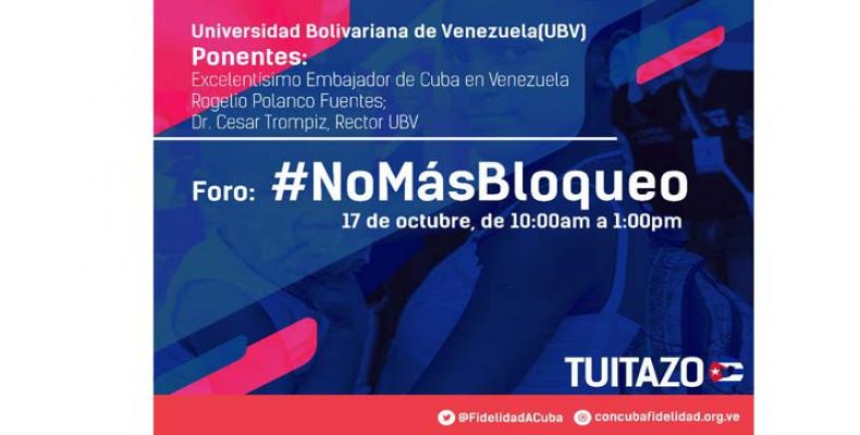 Convocatoria al tuitazo por la Universidad Bolivariana de Venezuela. Foto/PL