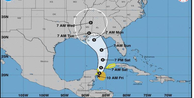 Sub-tropical storm Alberto forms in Caribbean.  Photo: US National Hurricane Center