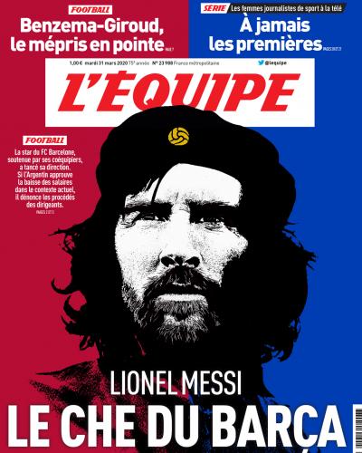 Messi, portada de L Equipe. Foto:L´Equipe.