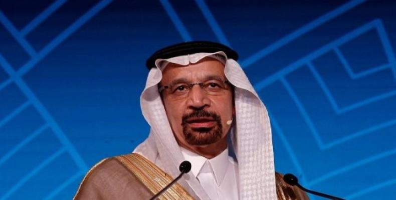 Saudi Energy Minister Khalid al-Falih at the India Energy Forum in New Delhi, India. On Nov. 12 he announced a major OPEC oil reduction for 2019.  Photo: Reuter