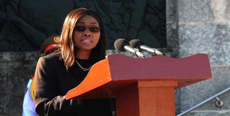 La primera ministra de Namibia resaltó el aporte de Cuba en la liberación africana.Foto:PL.