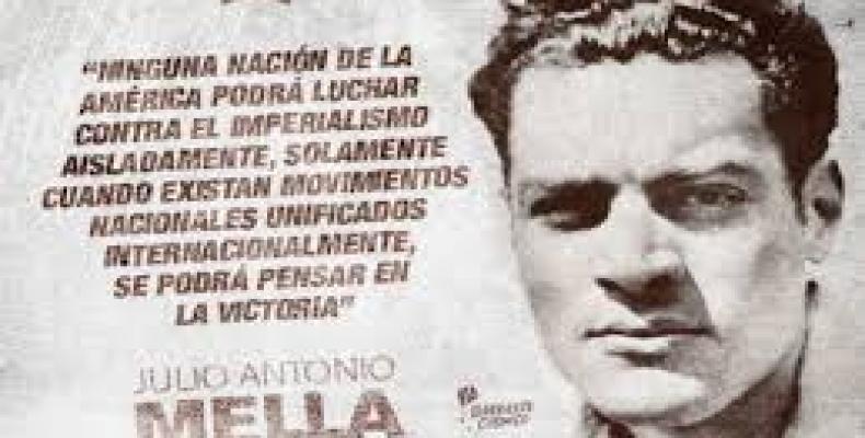 Julio Antonio Mella, Revolucionario cubano, cofundador del Partido Comunista de Cuba y de la Federación Estudiantil Universitaria.Imágen:Archivo.