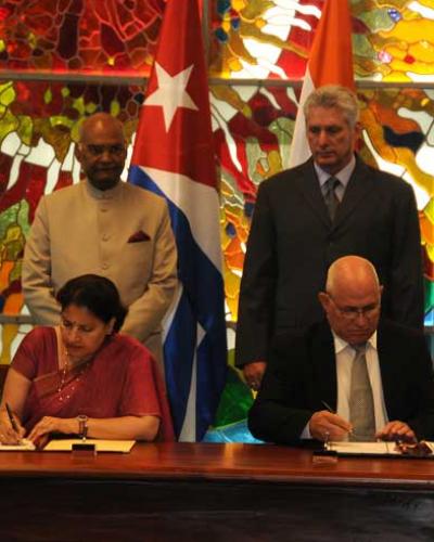Cuba y la India estrechan vínculos de cooperación./Imagen:PL