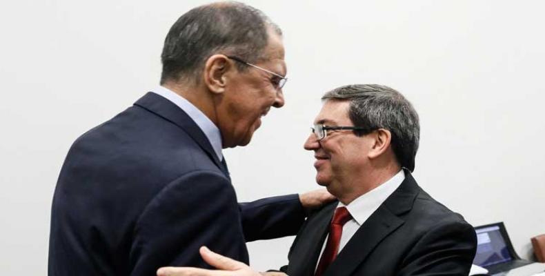 Lavrov (I) y Rodríguez Parrilla (D) ratificaron la buenas relaciones entre sus países. Fotos: PL