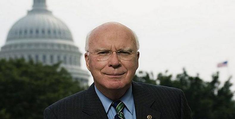 Sur la photo, Patrick Leahy, promoteur de cette initiative au Sénat des Etats-Unis