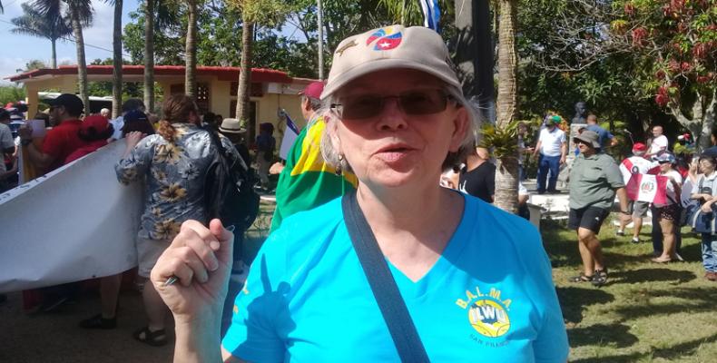 Coordinadora de la Red Nacional de Solidaridad con Cuba en Estados Unidos, Cheryl Labash.Foto:PL.,