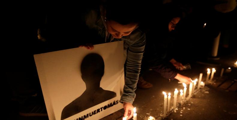 Protesta contra el asesinato de activistas sociales en Colombia, el 6 de julio de 2018.Luisa Gonzalez / Reuters