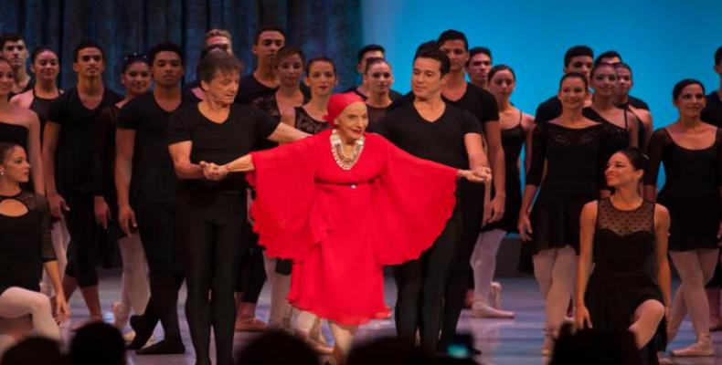 Alicia Alonso, à l'ouverture du festival de ballet de La Havane