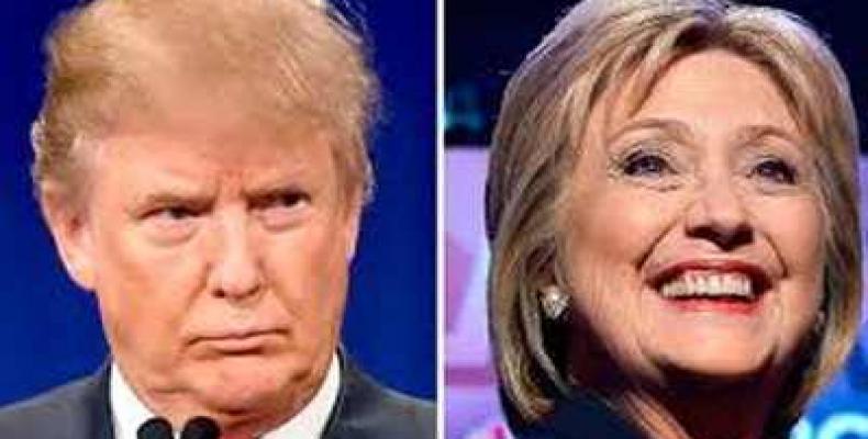 La candidata demócrata Híllary Clinton y su rival republicano Donald Trump