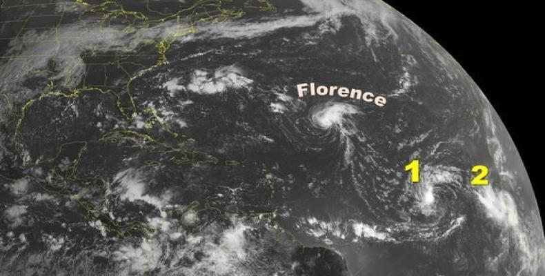 Al parecer, Florence no se quedará sola.Foto:Administración Nacional Oceánica y Atmosférica NOAA