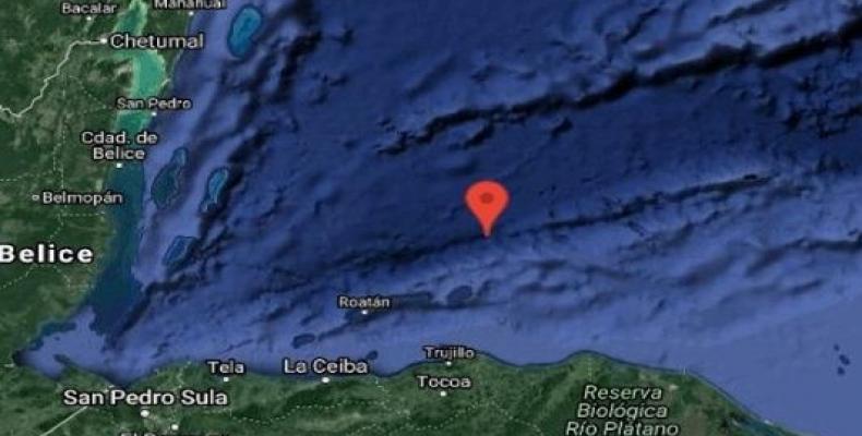 Satellite image of the coordinates of the earthquake, perceptible in Central America, April 16.  (Photo: Twitter/@EarthquakeChil1)