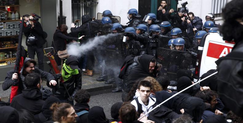 La Sociedad Nacional de Ferrocarriles (SNCF) reportó un alto índice de huelguistas.Foto:AFP.