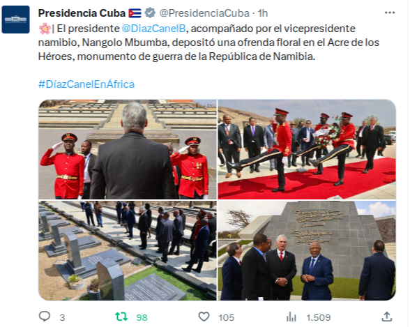 Radio Havana Cuba | Cuba'S President Pays Tribute To Namibian Heroes (+ Photos)