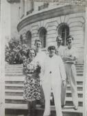 Agosto de 1947. Capitolio de La Habana. Abel Santamaría junto a sus padres, su hermano Aldo y su primo Fico. Foto: Jessica Arroyo Malvarez/RHC