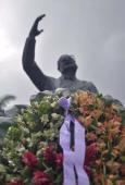 Monumento de Salvador Allende (1908-1973) ubicado en la Avenida de los Presidentes, de La Habana.