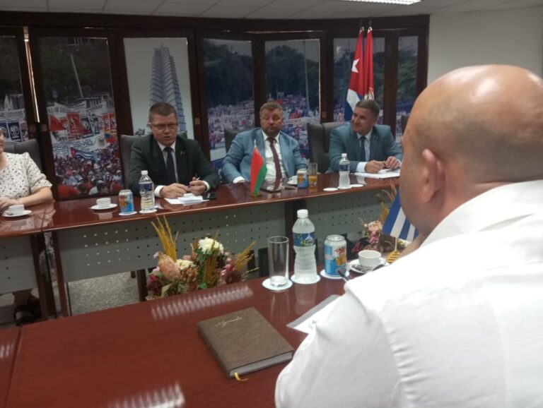 Yuri Senko, presidente de la Federación de Sindicatos de Belarús. (Foto: Manuel de Jesús Singh)