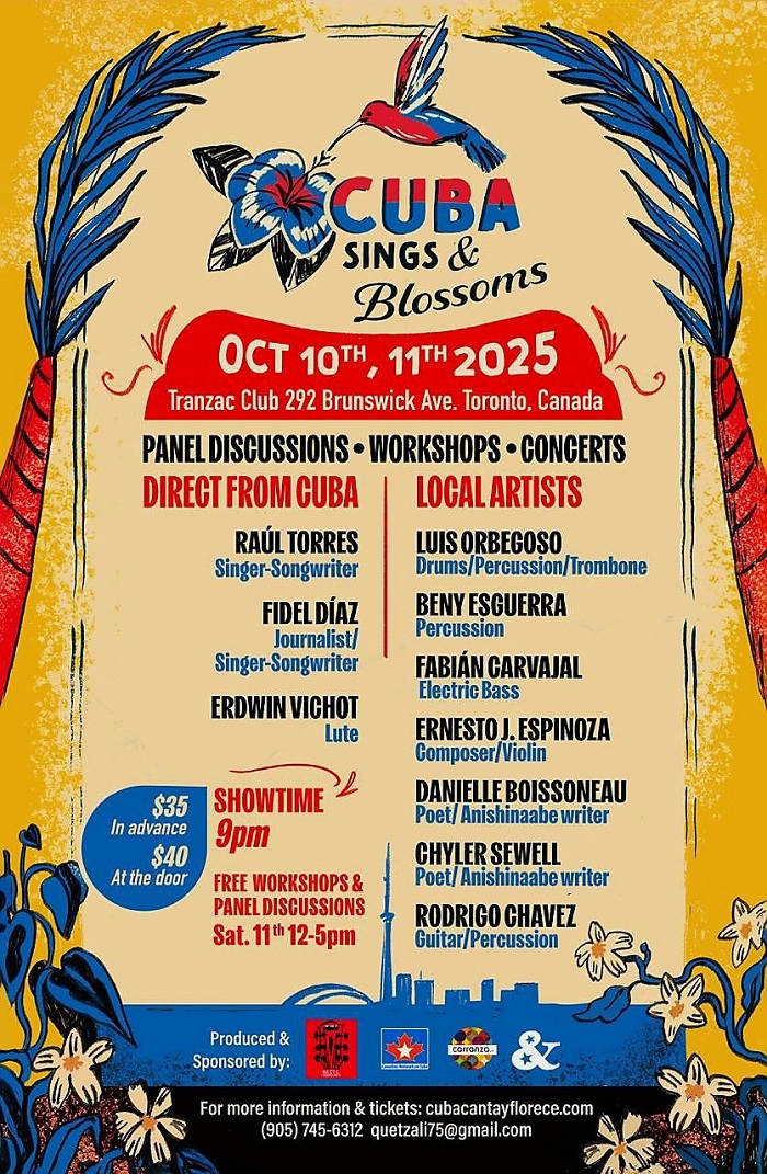 Cartel del Festival “Cuba canta y florece”
