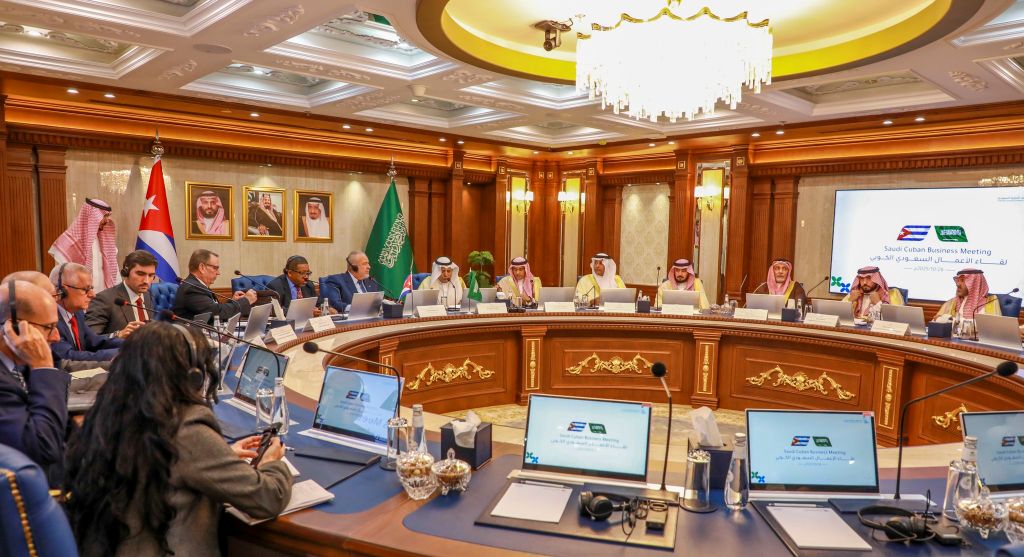 El primer ministro de Cuba participa en un importante foro de inversiones, en Arabia Saudita. (Foto: @MMarreroCruz) Manuel Marrero en Arabia Saudita
