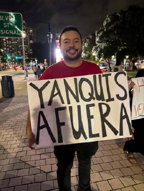 Protesta en Miami: ¡Estados Unidos, fuera de Venezuela y Cuba! 