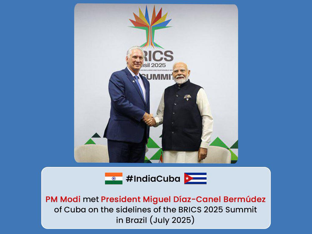 Díaz-Canel y Narendra Modi.