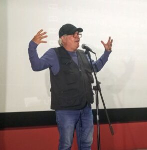 Roly Peña en la presentación en Bayamo su filme Nora.