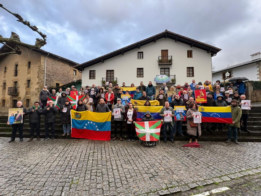 Solidaridad con Venezuela en Bilbao, España.