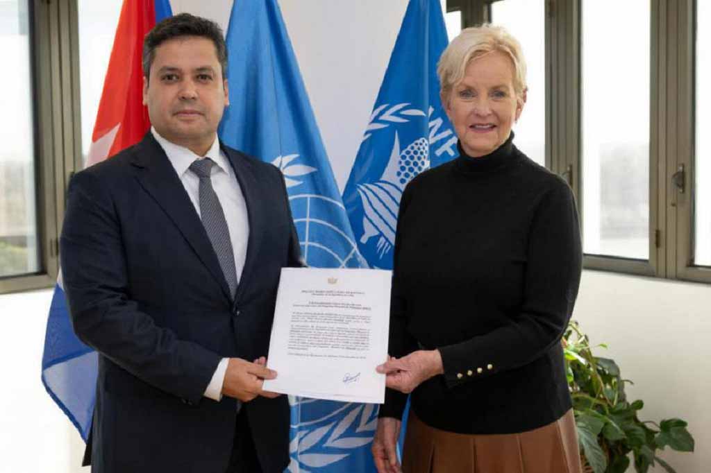 Cuban ambassador presents credentials to UN agency