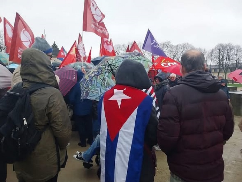 Movilizaciones contra bloqueo a Cuba en más de 30 ciudades francesas