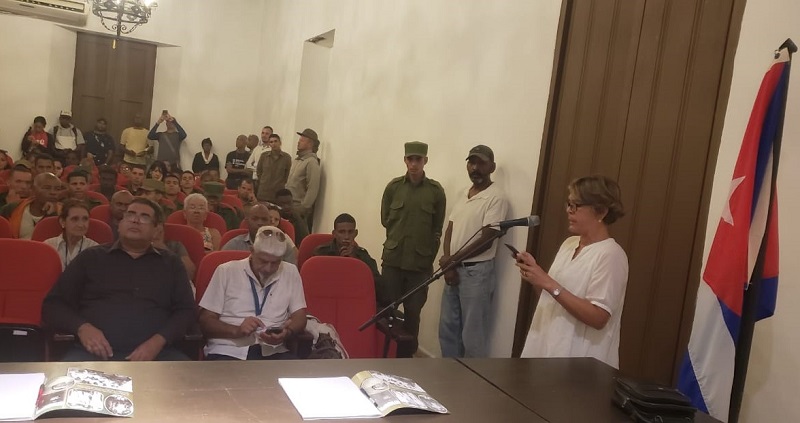  acto de rechazo a la hostil política de bloqueo del gobierno de Estados Unidos contra Cuba 