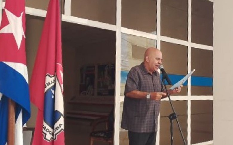 Secretario general del Buró sindical en la sede nacional de la CTC, Daniel Fonte Curbelo