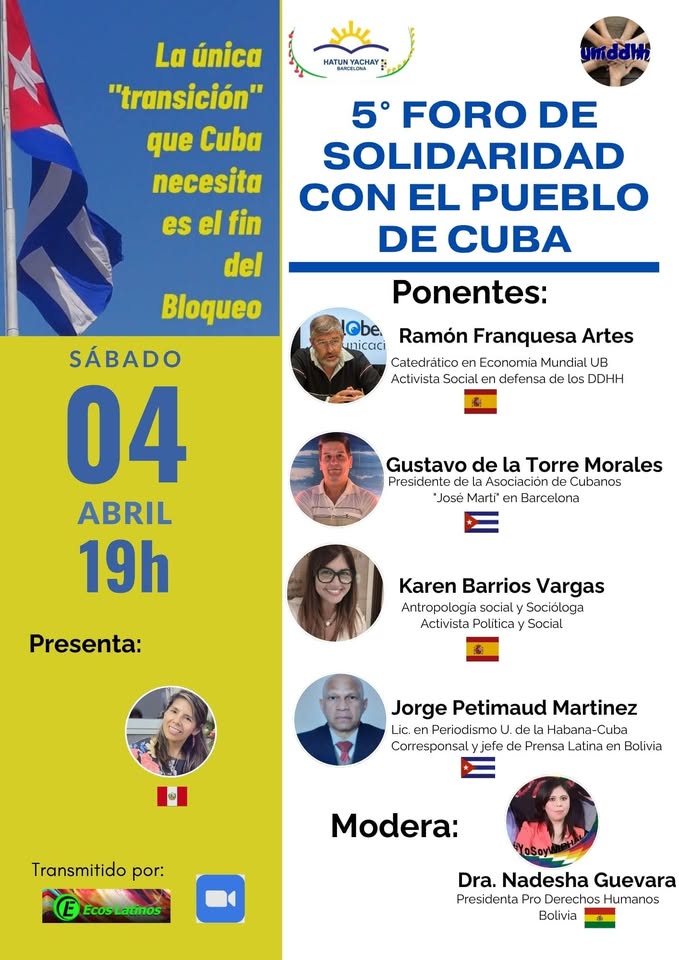 Bolivia focuses on International Forum of Solidarity with Cuba