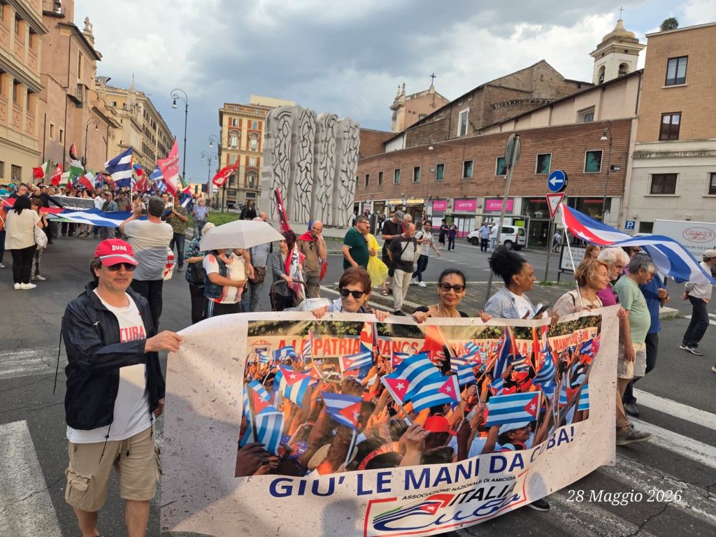 Solidaridad con Cuba en Italia.