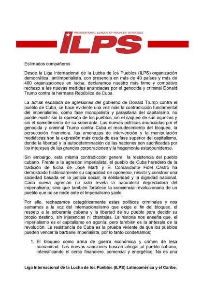 Rechazan en Guatemala nuevas medidas de EE.UU. contra Cuba