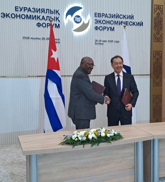Rúbrica del Plan de Acción Conjunto hasta 2030 entre Cuba y la Unión Económica Euroasiática