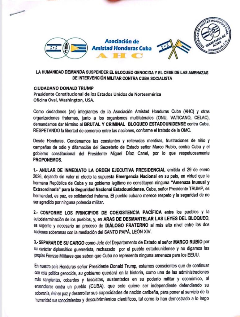 Asociación de Amistad Honduras-Cuba