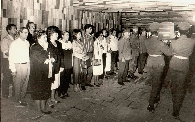 Ramiro en el Complejo Escultórico Ernesto Che Guevara.
