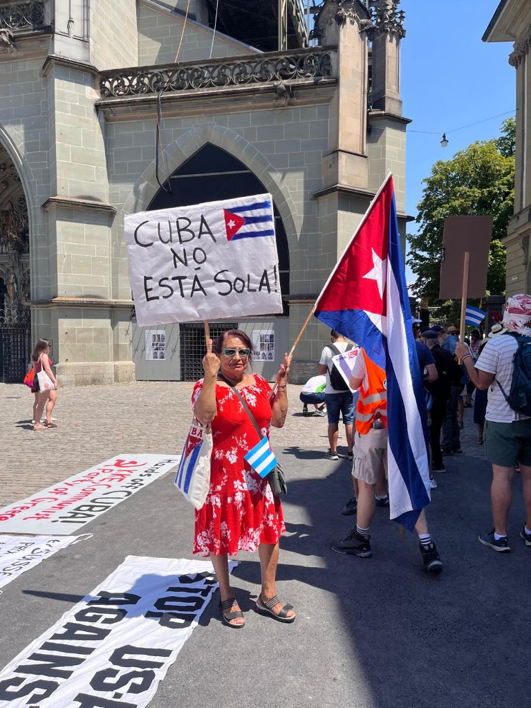Solidaridad con Cuba en Berna, Suiza