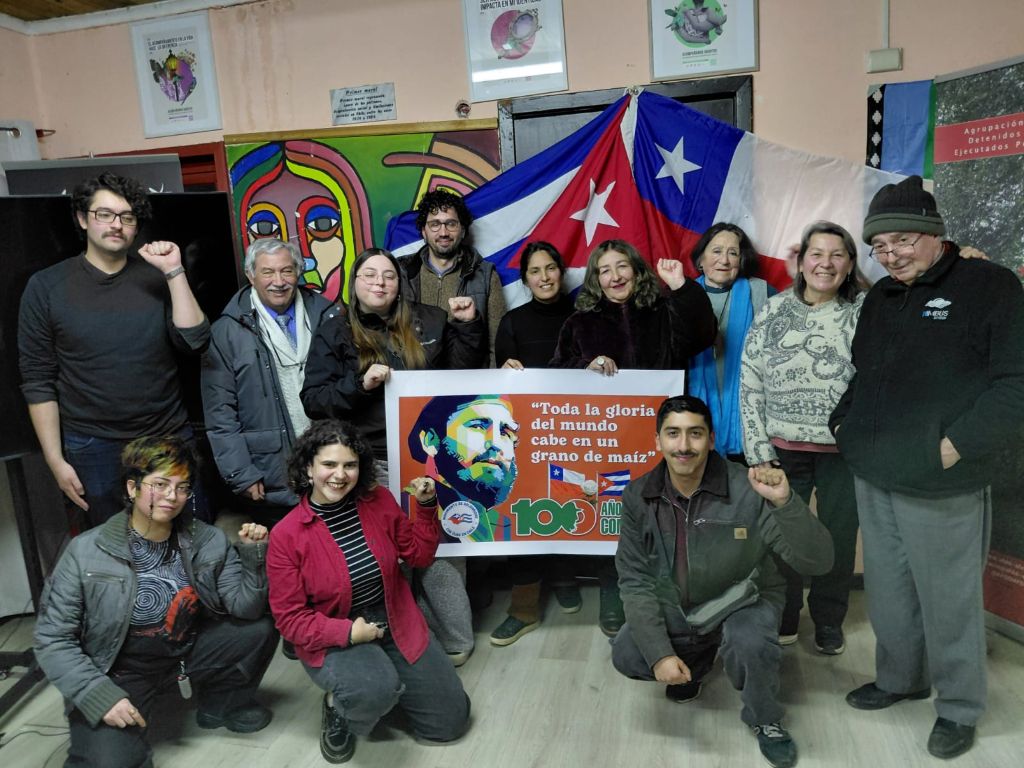 Celebración por el centenario de Fidel, en Chile.