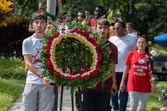 Brigada italiana Centenario de Fidel, en Granma.