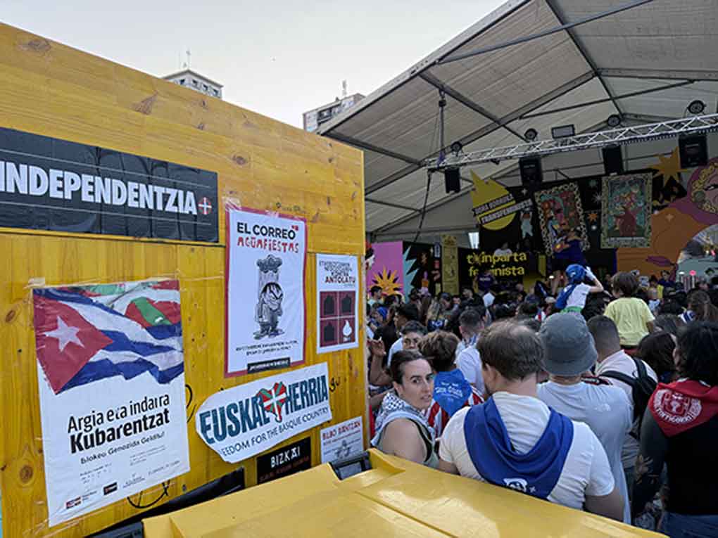 solidaridad con Cuba en Bilbao