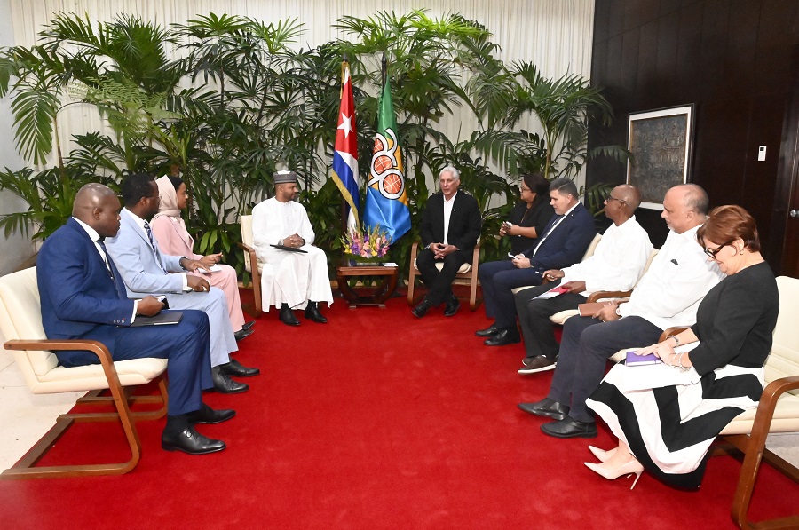 Recibe Díaz-Canel a Secretario General de la Organización de Estados de África, Caribe y Pacífico